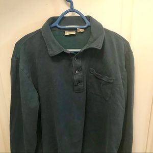 LL bean men’s large long sleeved polo shirt